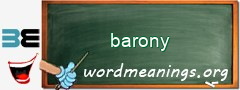 WordMeaning blackboard for barony